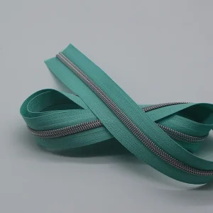 Reißverschluss metallisiert breite Raupe aqua/silber Solange Der Vorrat Reicht