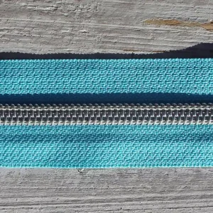 Heute Kaufen Reißverschluss metallisiert breite Raupe himmelblau