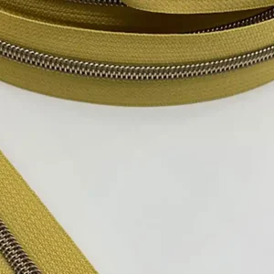 Reißverschluss metallisiert breite Raupe quitte/messing-antik Geld-Zurück-Garantie