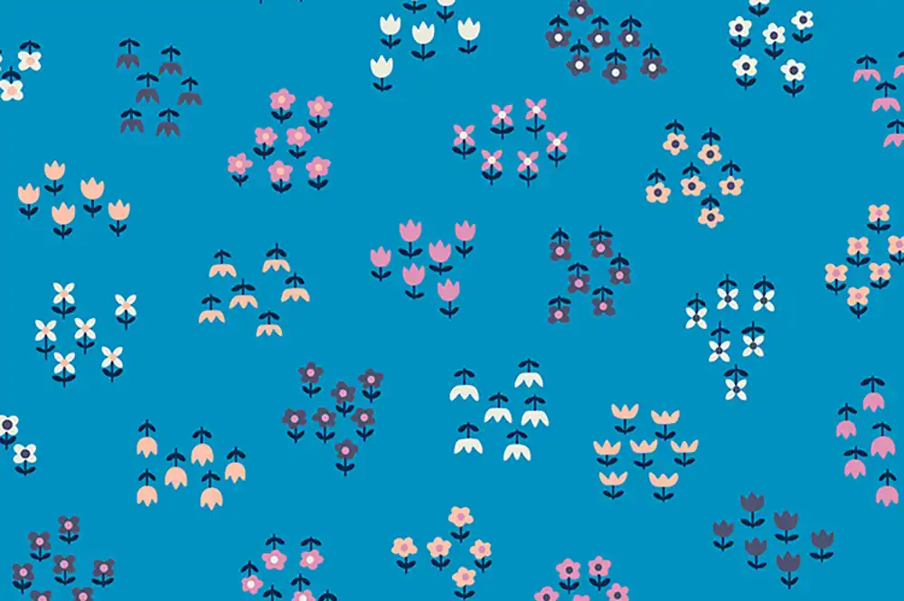 Neu Im Sortiment Ruby Star Society Tarrytown by Kimberly Kight Little Flowers Floral bright blue