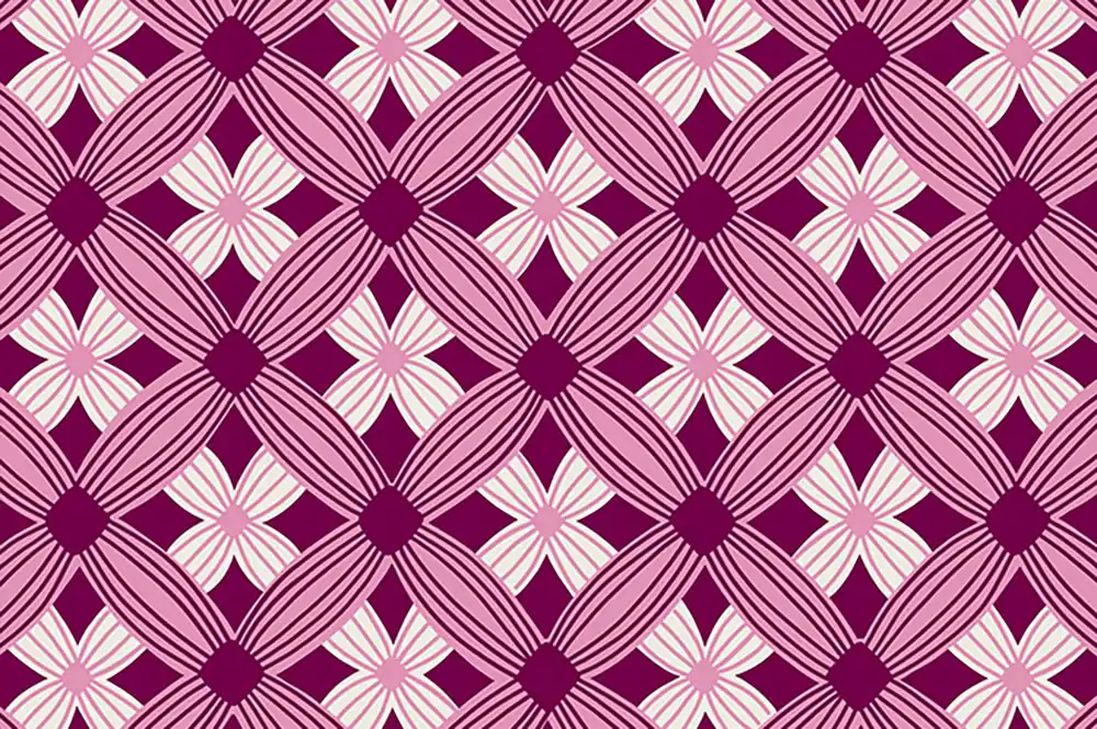 Billig Ruby Star Society Tarrytown by Kimberly Kight Tuffted Geometric purple velvet