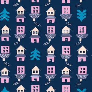 Ruby Star Society Tarrytown by Kimberly Kight Little Houses Novelty navy Ab Werk