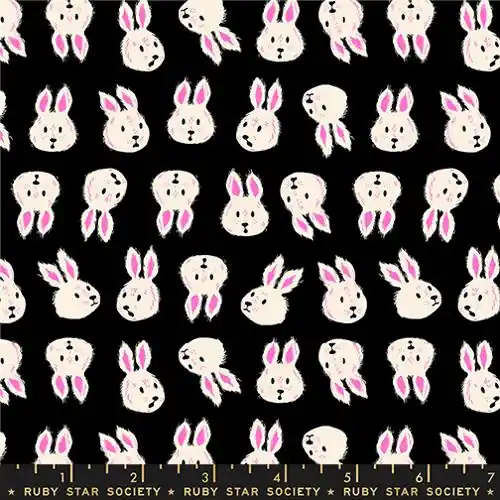 Ruby Star Society Sarah Watts Hello Alice Rushing Rabbits Black Top-Qualität