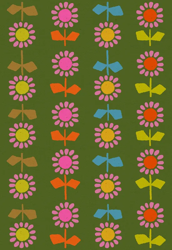 Geprüft Ruby Star Society Alexia Abegg Daisy Stripe Canvas Verdant