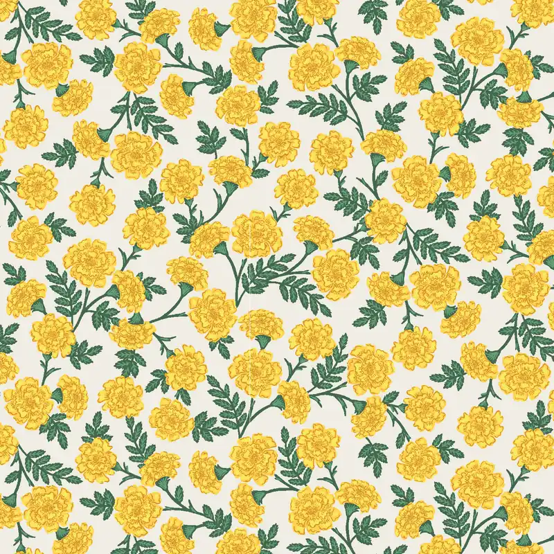Günstig Cotton and Steel RIfle Paper Bramble Dianthus Yellow