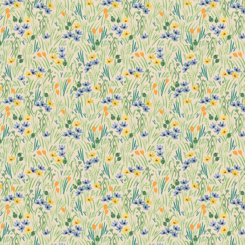 Cotton and Steel RIfle Paper Bramble Iris Cream Expressversand