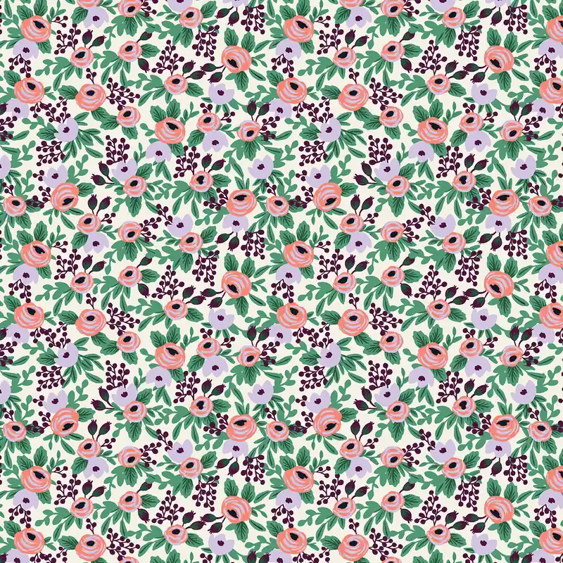 Cotton and Steel Orchard Garden Party Rosa Lavender Sale