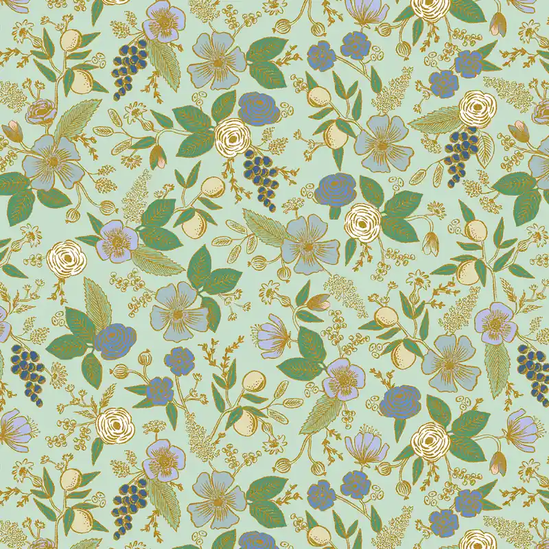 Finale Aktion Cotton and Steel Orchard Colette Mint Metallic