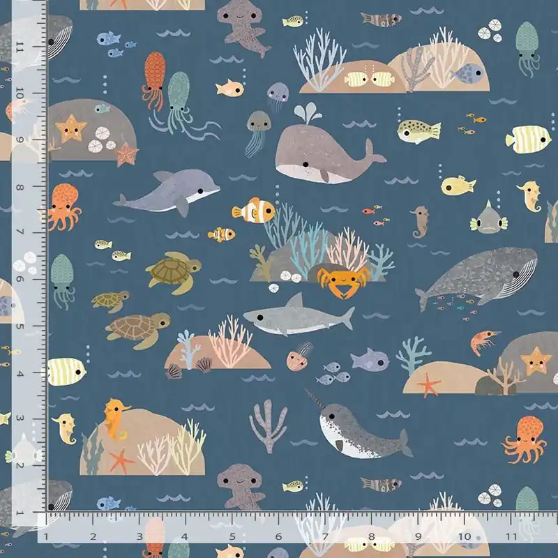 Dear Stella Fabrics Paint Love Studio Beyond the Sea Into the Deep Marlin Jetzt Kaufen