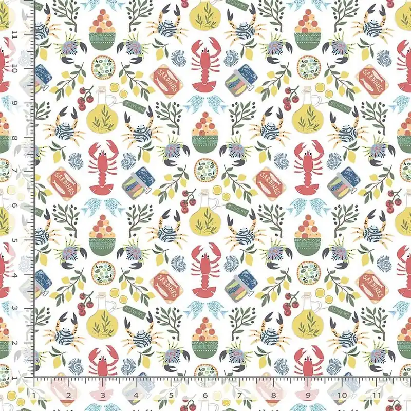 Nur Heute Dear Stella Fabrics Wanderlust Olive You white