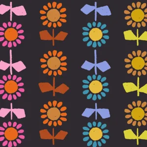 Reststück Ruby Star Society Alexia Abegg Daisy Stripe Canvas Black Wochenendangebot