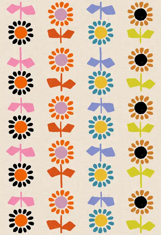 Reststück Ruby Star Society Alexia Abegg Daisy Stripe Canvas Natural Letzte Chance