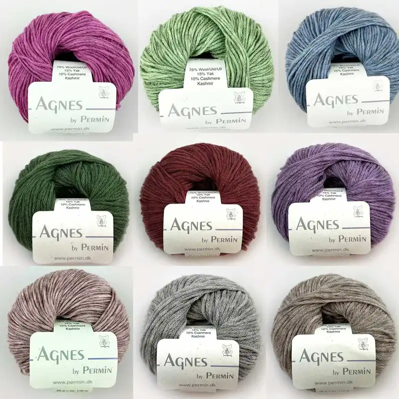 Agnes by Permin – Luxus-Chainette aus Yak, Cashmere & Merino (25g/110m) Kostenfreie Lieferung