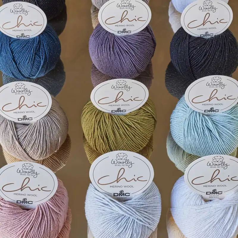 DMC Woolly Chic – exklusives Merinogarn mit Metallic-Faden Nur Heute