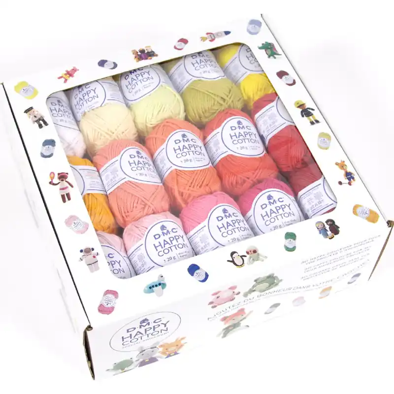 DMC Happy Cotton Garnbox – Set mit 30 Knäueln à 20 g Premium