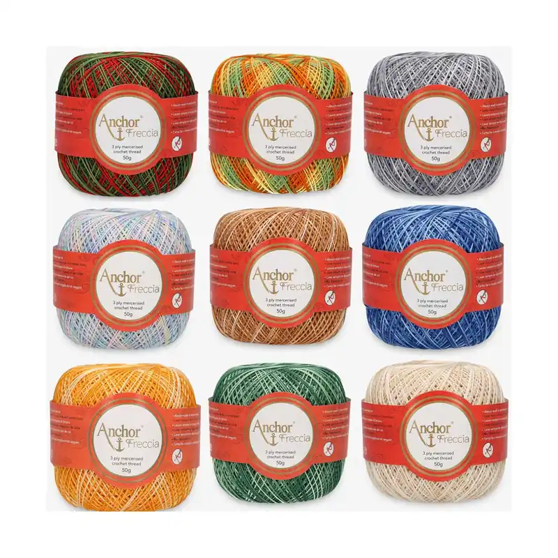 Anchor Freccia Multicolour 12 | Feines Häkelgarn 100% Baumwolle für Spitze Saisonangebot