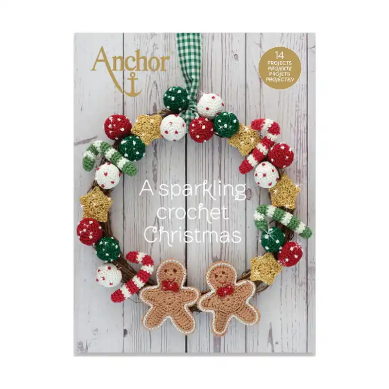 Sonderangebot Anchor – Glitzernde Weihnachtshäkelanleitungen (mit Metallic-Garnen) (DE, EN, FR, NL)