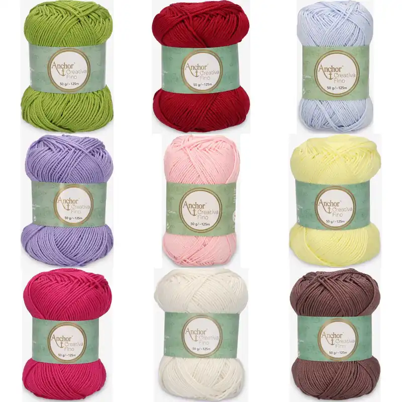 Rabatt Anchor Creativa Fino – Baumwollgarn 100 % für Häkeln & Stricken