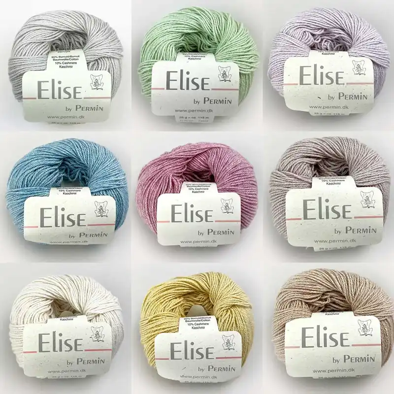 Geprüft Elise by Permin – Luxuriöses Baumwoll-Kaschmir Garn (25g/115m)