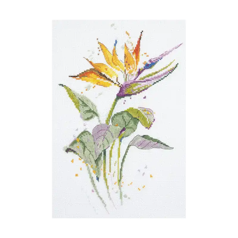 Sonderaktion Panna Kreuzstichset „Strelitzia“ 20x30cm, Zählmuster