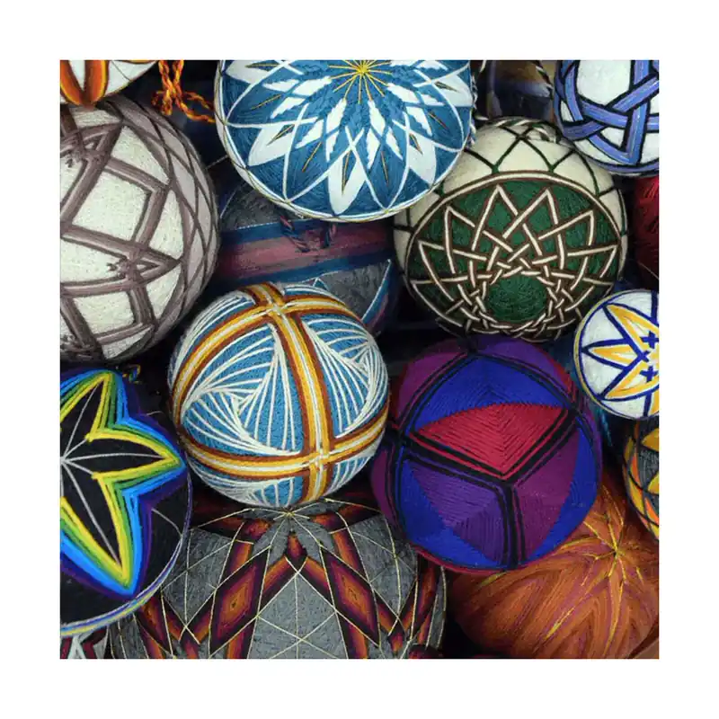 Olympus Ball Temari Kugeln Stickset, hergestellt in Japan Preisknaller
