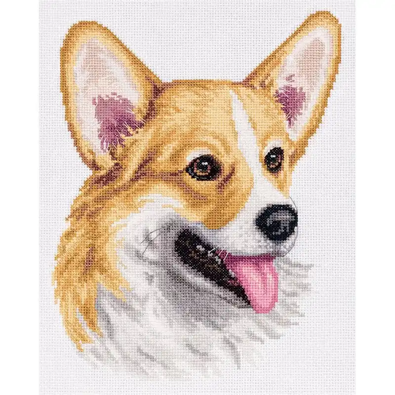 Bestpreis Panna Kreuzstichset „Waliser-Corgi“ 20x25cm, Zählmuster