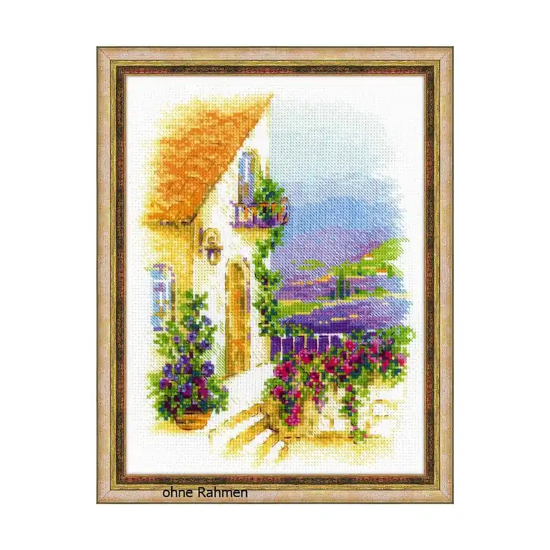 Riolis Kreuzstich-Set „Provence Straße“, Zählmuster Bestpreis