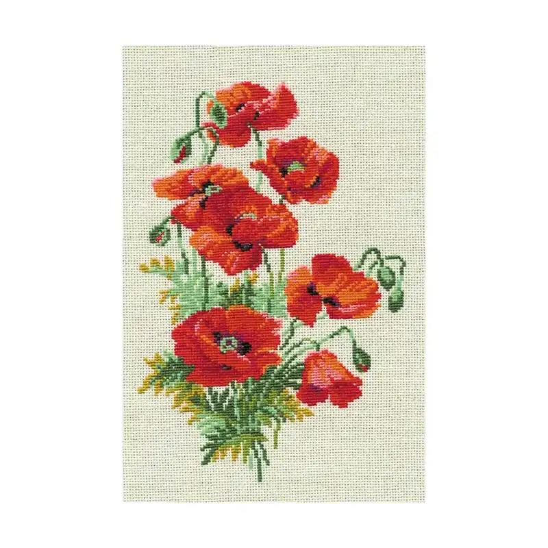 Online Kaufen Riolis Stickbildset Kreuzstich „Wilder Mohn“, Zählmuster
