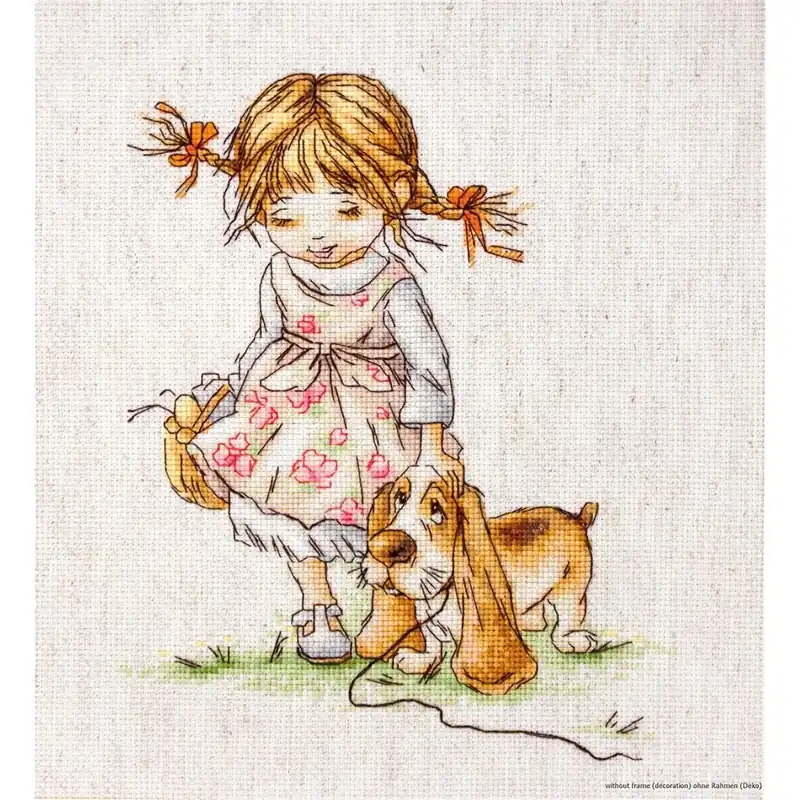 Auslaufmodell Luca-S Kreuzstich Set „Spaziergang“, Zählmuster, 17×20,5cm Limited Edition