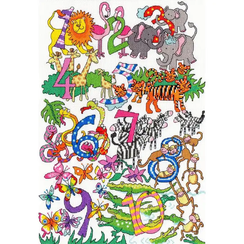 Bothy Threads Kreuzstich-Set „Zahlenspaß“, 30x44cm, XJR23, Zählmuster Must-Have