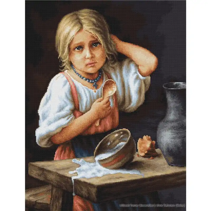 Luca-S Kreuzstich Set „Bauer“, Zählmuster, 34x44cm Sale