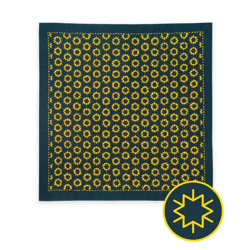 Jetzt Zugreifen Olympus Hitomezashi Sashiko Stickpackung „Hana Fukin Konpeitou“, Stoff bedruckt, 33x33cm, Original aus Japan