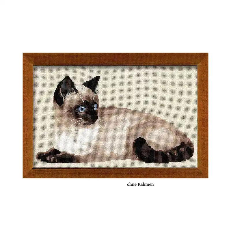 Gleich Bestellen Riolis Kreuzstich-Set „Thai Katze“, Zählmuster