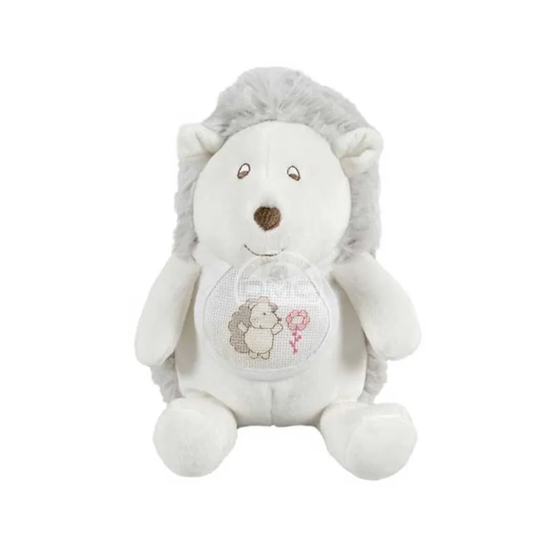 Hochwertig DMC Kuscheltier Igel zum Besticken, weiß-grau