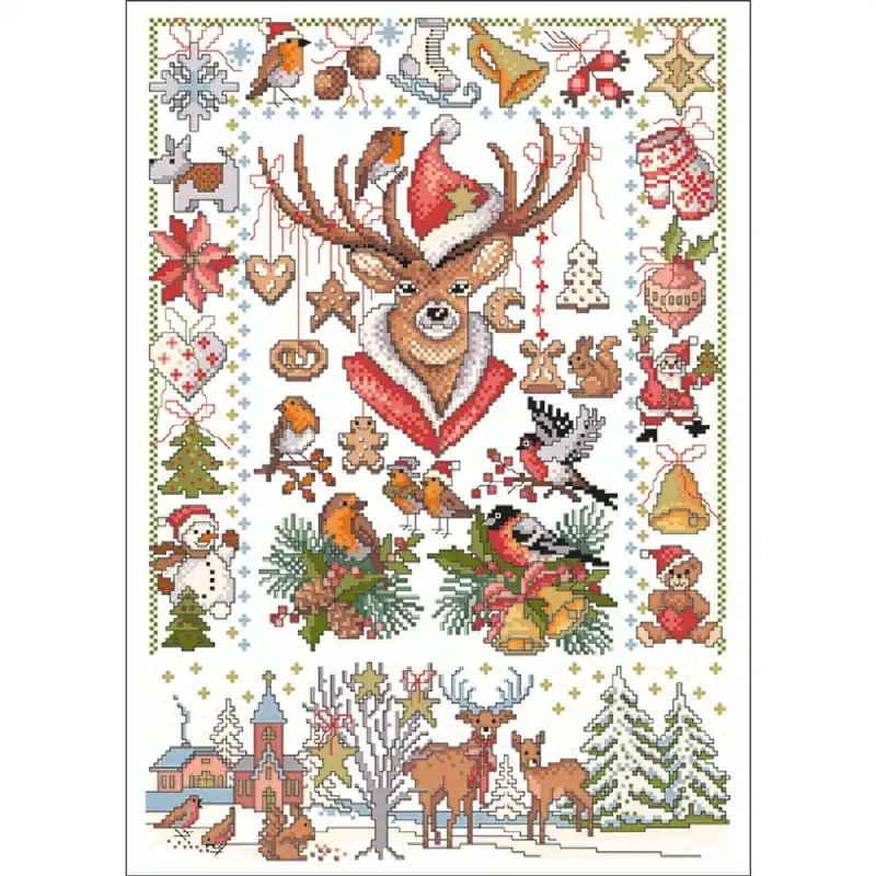 Preiswert Lindner´s Kreuzstiche Zählmuster Vorlage „Alle Jahre wieder“, 125