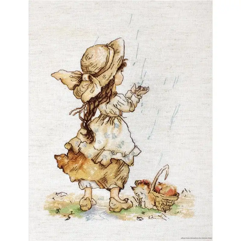 Schnäppchen Luca-S Kreuzstich Set „Sommerregen“, Zählmuster, 22×30,5cm