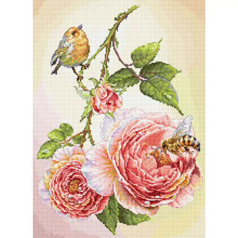 Kostenloser Versand Luca-S Kreuzstich Stickpackung „Frühstück“, Zählmuster, 25x35cm