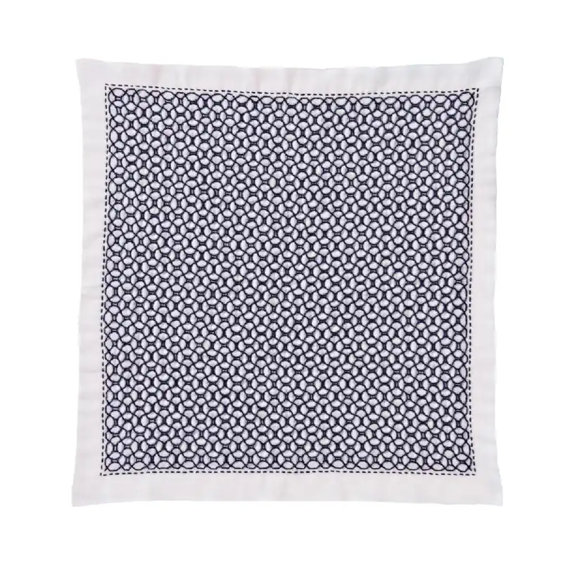 Markenprodukt Olympus Kugurizashi Sashiko Stickpackung „Hana Fukin Zeni-Kame“, Stoff bedruckt, 34x34cm, Original aus Japan