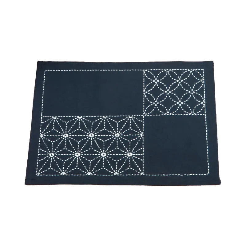 Online Kaufen Olympus Sashiko Stickpackung „Tischset“, Stoff bedruckt, 24x34cm, Original aus Japan