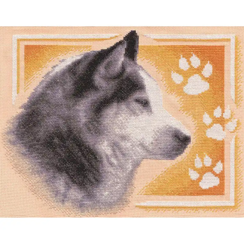 Panna Kreuzstichset „Siberian Husky“, 32x26cm, Zählmuster Markenprodukt