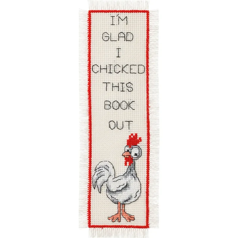 Knallerangebot Permin Kreuzstich Stickpackung Lesezeichen „Hahn“, Zählmuster, 7x22cm