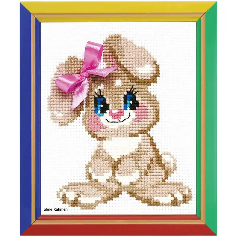 Riolis Happy Bee Kreuzstich-Stickset „Hasenbaby“, Zählmuster Begrenztes Angebot