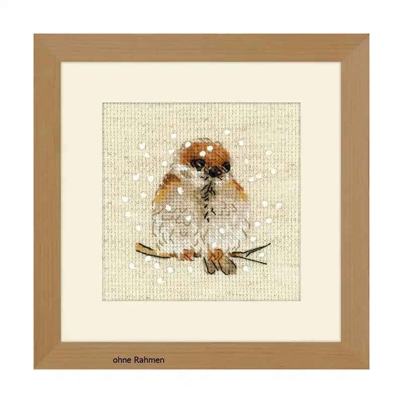 Beliebt Riolis Kreuzstich-Set „Spatz“, Zählmuster