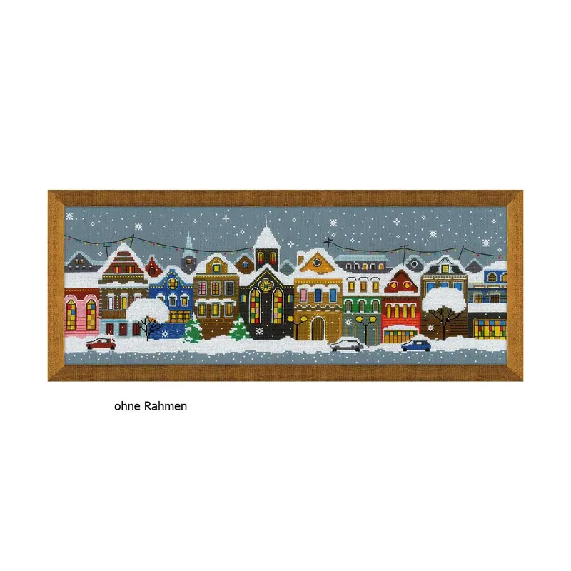 Riolis Kreuzstich-Set „Weihnachtsstadt“, Zählmuster Rabatt