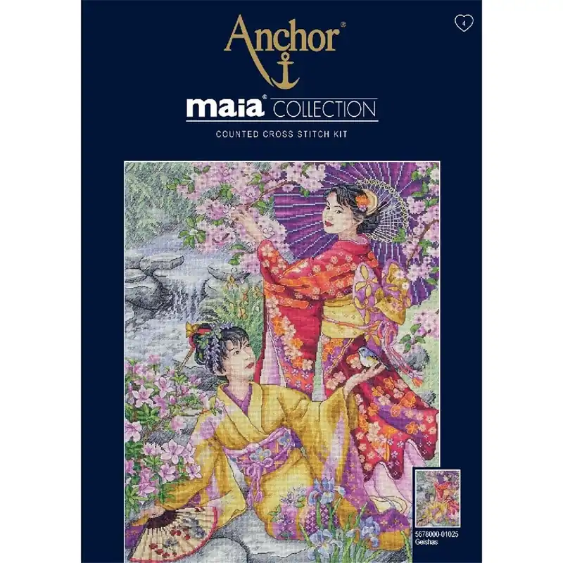 Anchor Maia Collection Kreuzstich-Set „Geishas“, Zählmuster Nur Für Kurze Zeit