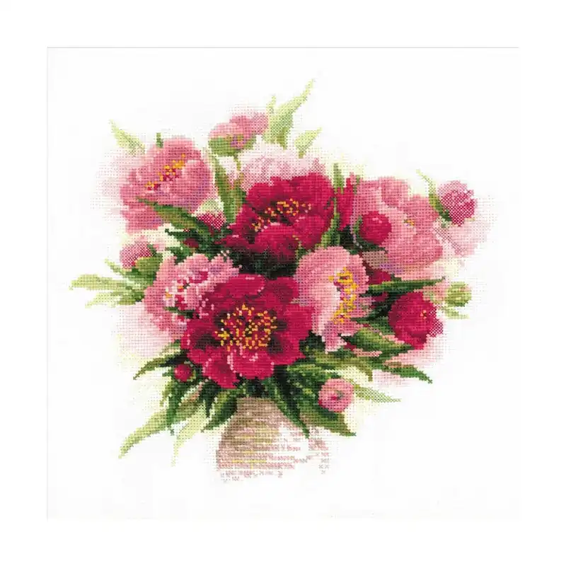 Neuheit Riolis Stickpackung – Pfingstrose, Zählmuster