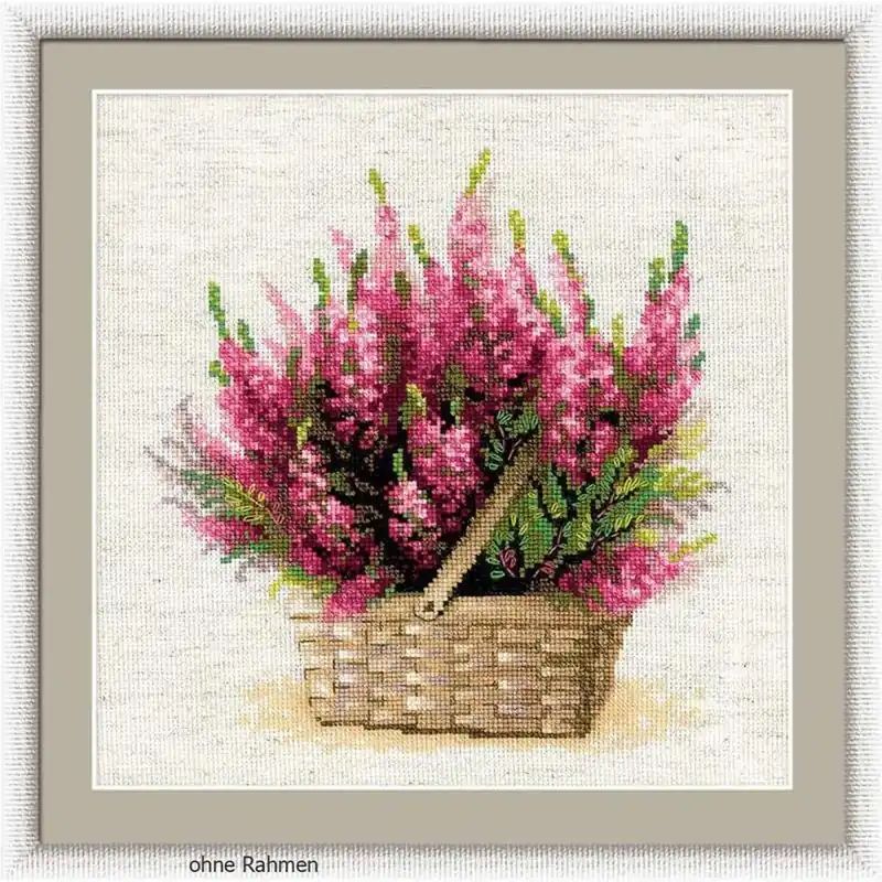 Limited Edition Riolis Stickpackung Stickbild Schottische Heide, gezählter Kreuzstich, Zählmuster