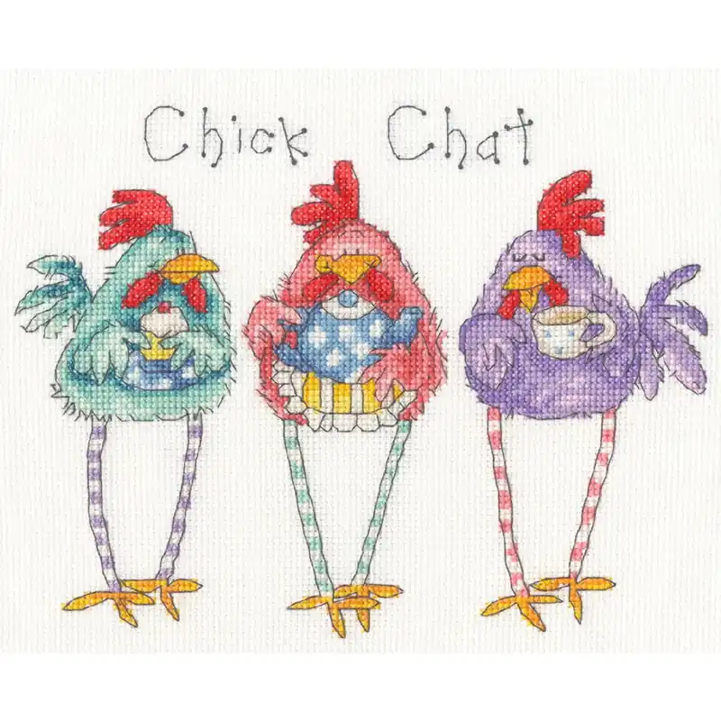 Bothy Threads Kreuzstich Stickpackung „Chick-Chat“, Zählmuster, XMS42, 22x18cm Hochwertig