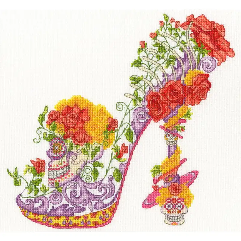 Expressversand Bothy Threads Kreuzstich Stickpackung „La Catrina“, Zählmuster, XSK22, 26x24cm