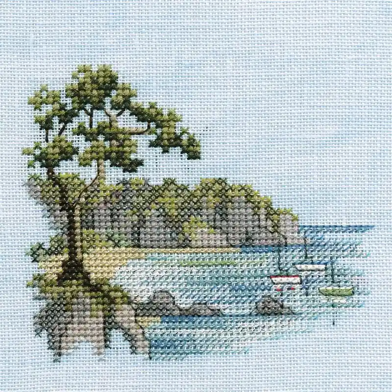 Bothy Threads Kreuzstich-Set „Menuette – Landspitze“, 10x10cm, DWMIN01A, Zählmuster Nur Für Kurze Zeit